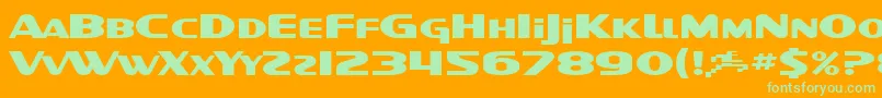 SF Intellivised Extended Font – Green Fonts on Orange Background
