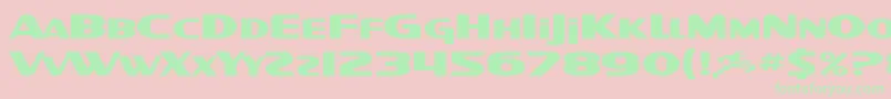 SF Intellivised Extended Font – Green Fonts on Pink Background