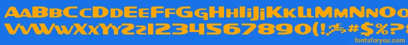 SF Intellivised Extended Font – Orange Fonts on Blue Background