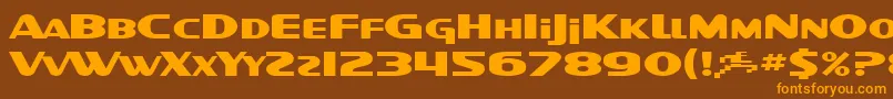 SF Intellivised Extended Font – Orange Fonts on Brown Background
