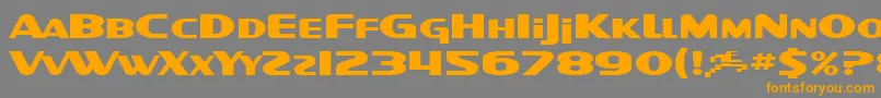 SF Intellivised Extended Font – Orange Fonts on Gray Background