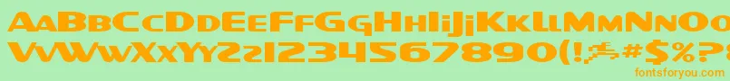 SF Intellivised Extended Font – Orange Fonts on Green Background