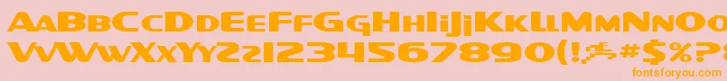 SF Intellivised Extended Font – Orange Fonts on Pink Background