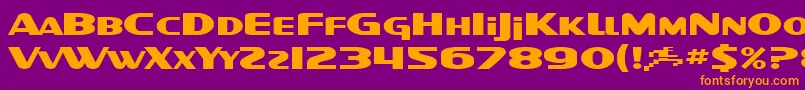SF Intellivised Extended Font – Orange Fonts on Purple Background