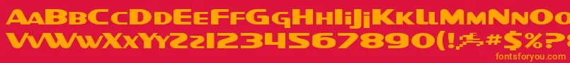 SF Intellivised Extended Font – Orange Fonts on Red Background