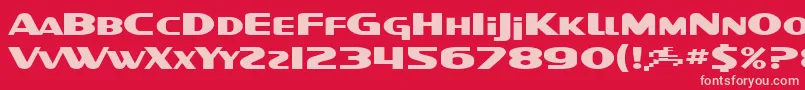 SF Intellivised Extended Font – Pink Fonts on Red Background