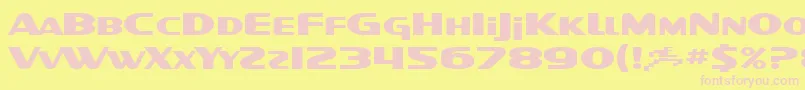 SF Intellivised Extended Font – Pink Fonts on Yellow Background