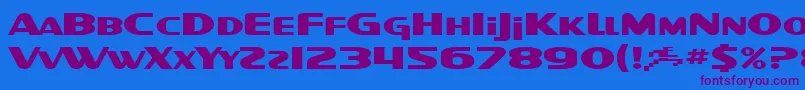 SF Intellivised Extended Font – Purple Fonts on Blue Background