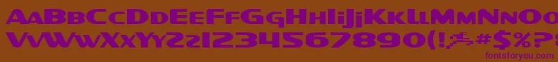 SF Intellivised Extended Font – Purple Fonts on Brown Background