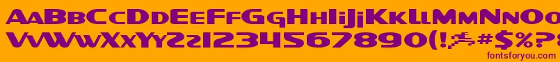 SF Intellivised Extended Font – Purple Fonts on Orange Background