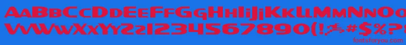 SF Intellivised Extended Font – Red Fonts on Blue Background