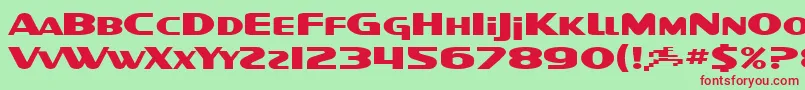SF Intellivised Extended Font – Red Fonts on Green Background