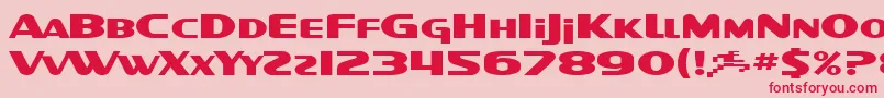 SF Intellivised Extended Font – Red Fonts on Pink Background