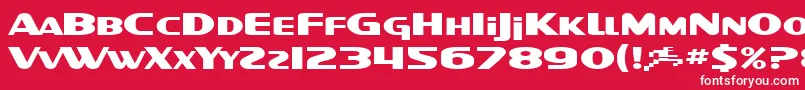 SF Intellivised Extended Font – White Fonts on Red Background