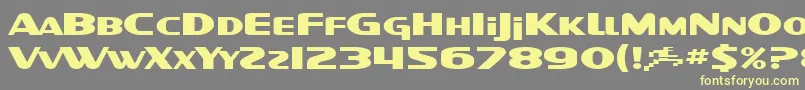 SF Intellivised Extended Font – Yellow Fonts on Gray Background