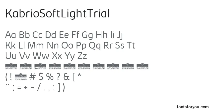 KabrioSoftLightTrial Font – alphabet, numbers, special characters