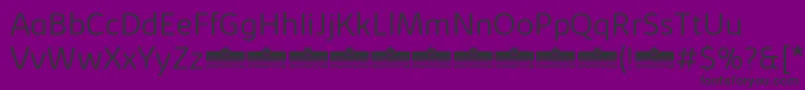 Fonte KabrioSoftLightTrial – fontes pretas em um fundo violeta