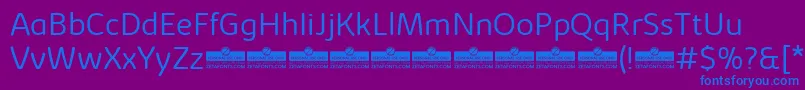 KabrioSoftLightTrial Font – Blue Fonts on Purple Background