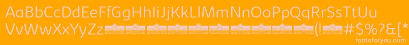 KabrioSoftLightTrial Font – Pink Fonts on Orange Background