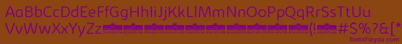 KabrioSoftLightTrial Font – Purple Fonts on Brown Background