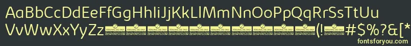 KabrioSoftLightTrial Font – Yellow Fonts on Black Background