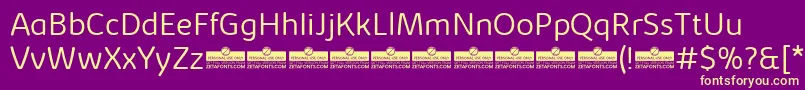 KabrioSoftLightTrial Font – Yellow Fonts on Purple Background