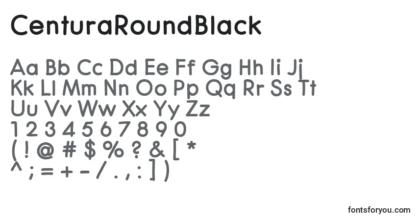 Шрифт CenturaRoundBlack – алфавит, цифры, специальные символы