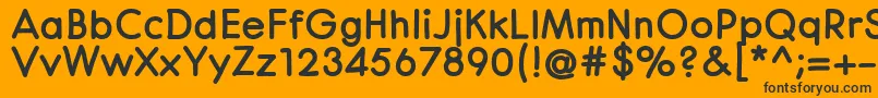 CenturaRoundBlack Font – Black Fonts on Orange Background