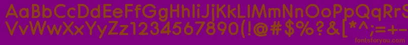 CenturaRoundBlack Font – Brown Fonts on Purple Background