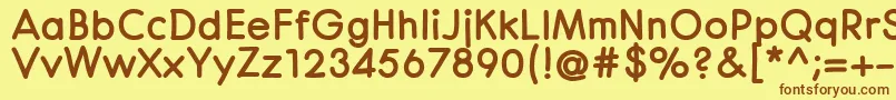 CenturaRoundBlack Font – Brown Fonts on Yellow Background