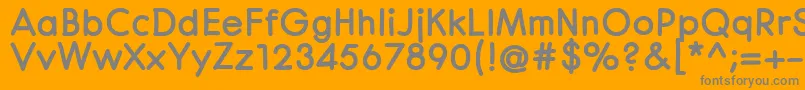 CenturaRoundBlack-Schriftart – Graue Schriften auf orangefarbenem Hintergrund