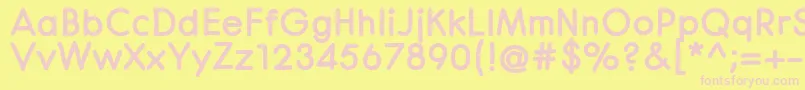 CenturaRoundBlack Font – Pink Fonts on Yellow Background