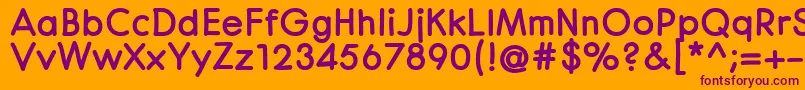 CenturaRoundBlack Font – Purple Fonts on Orange Background