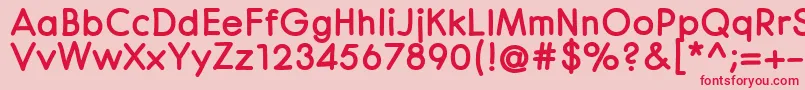 CenturaRoundBlack Font – Red Fonts on Pink Background