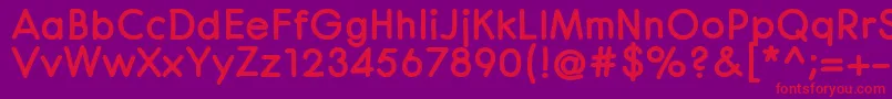 CenturaRoundBlack Font – Red Fonts on Purple Background