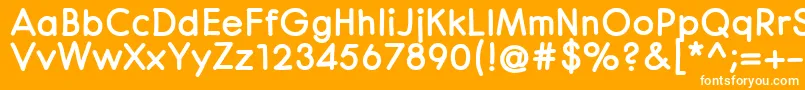 CenturaRoundBlack Font – White Fonts on Orange Background