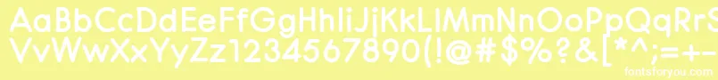 CenturaRoundBlack Font – White Fonts on Yellow Background