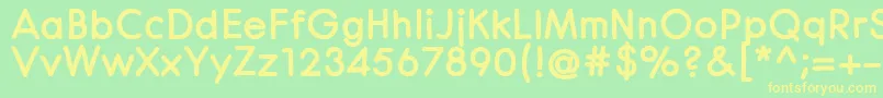 CenturaRoundBlack Font – Yellow Fonts on Green Background