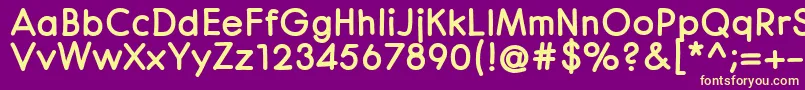 CenturaRoundBlack Font – Yellow Fonts on Purple Background