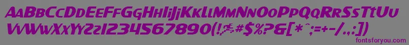 SF Intellivised Italic Font – Purple Fonts on Gray Background