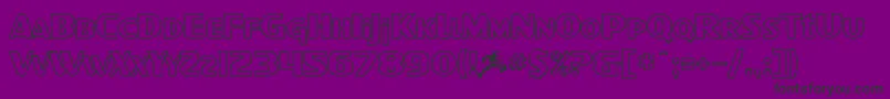 SF Intellivised Outline Font – Black Fonts on Purple Background