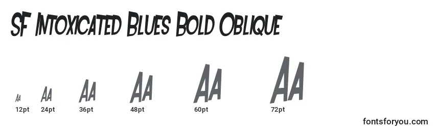 SF Intoxicated Blues Bold Oblique Font Sizes