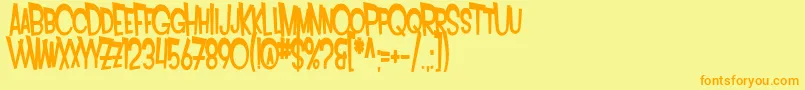 Police SF Intoxicated Blues Bold – polices orange sur fond jaune