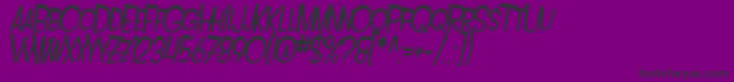 Fonte SF Intoxicated Blues Extended Oblique – fontes pretas em um fundo violeta