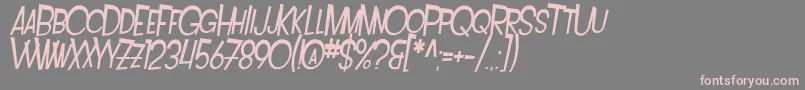 fuente SF Intoxicated Blues Extended Oblique – Fuentes Rosadas Sobre Fondo Gris
