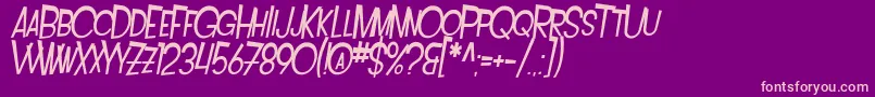SF Intoxicated Blues Extended Oblique Font – Pink Fonts on Purple Background
