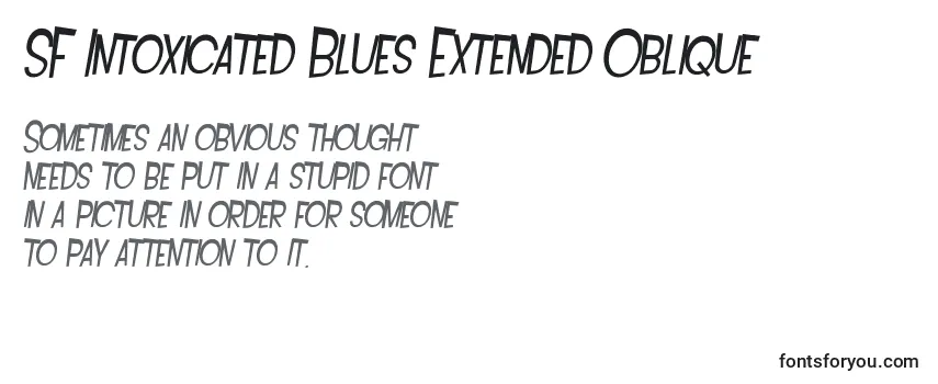 Schriftart SF Intoxicated Blues Extended Oblique