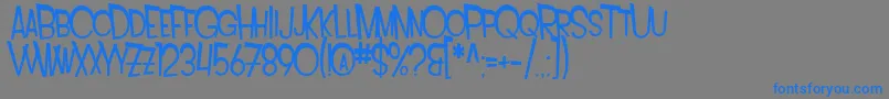 Czcionka SF Intoxicated Blues Extended – niebieskie czcionki na szarym tle