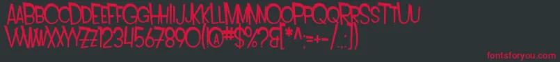 SF Intoxicated Blues Extended Font – Red Fonts on Black Background