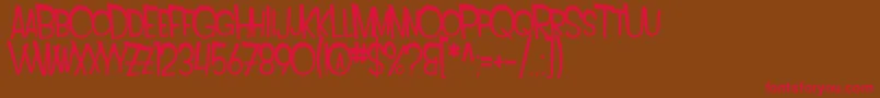 SF Intoxicated Blues Extended Font – Red Fonts on Brown Background